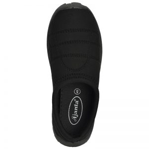 Women's Black Colour Fabric & Lycra Loafers