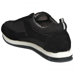 Men's Black Colour Fabric & Lycra Sneakers