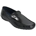 Men's Black Colour Synthetic Leather Mocassins