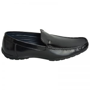 Men's Black Colour Synthetic Leather Mocassins