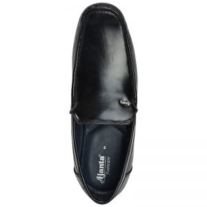 Men's Black Colour Synthetic Leather Mocassins