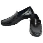 Men's Black Colour Synthetic Leather Mocassins