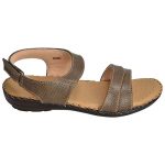 Women's Brown Colour Canvas Sandals