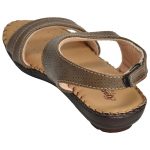 Women's Brown Colour Canvas Sandals