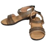 Women's Brown Colour Canvas Sandals