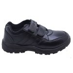 Kid's Black Colour Artificial Leather School Shoes