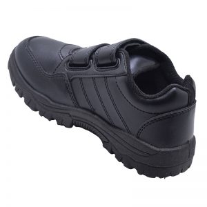 Kid's Black Colour Artificial Leather School Shoes