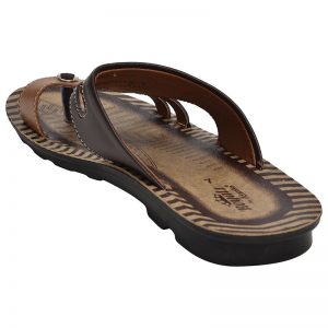 Men's Brown Colour Synthetic Leather Sandals