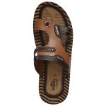 Men's Brown Colour Synthetic Leather Sandals