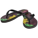 Women's Black Colour Rubber Sandals