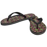 Women's Black Colour Rubber Sandals