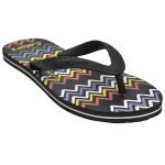 Women's Black Colour Rubber Sandals