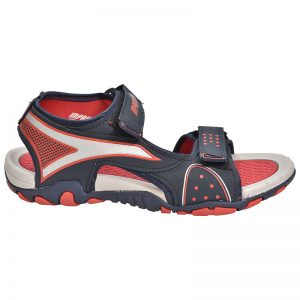 Men's Red Colour Synthetic & Mesh Sandals