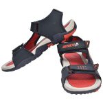 Men's Red Colour Synthetic & Mesh Sandals