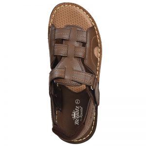 Men's Brown Colour Synthetic Leather Sandals