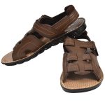 Men's Brown Colour Synthetic Leather Sandals