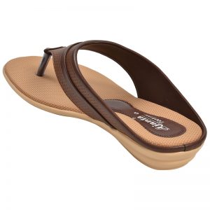 Women's Brown & Beige Colour Synthetic Leather Sandals