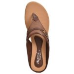 Women's Brown & Beige Colour Synthetic Leather Sandals