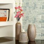 Beautiful Brown Ceramic Vases - Set of 3