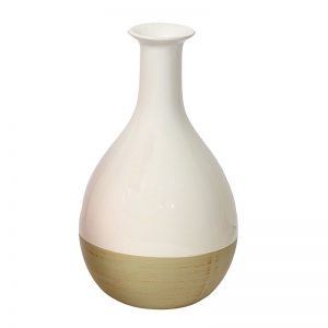 Dual Tone White Ceramic Vase