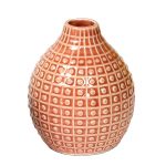 Handcrafted Peach Glazed Ceramic Vase