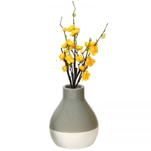 Very Sobre Dual Tone Grey and White Ceramic Vase