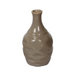 Bottle Shaped Handcrafted Brown Ceramic Vase