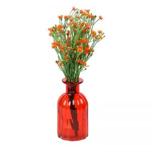 Unique Retro Design Red Transparent Vase