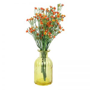 Unique Retro Design Yellow Transparent Vase