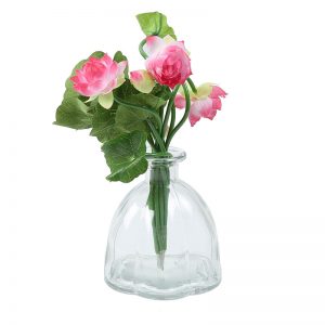 Oval Jar styled Transparent Grey Vase