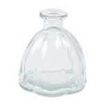 Oval Jar styled Transparent Grey Vase