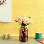 Jute Necked Pink Transparent Glass Vase