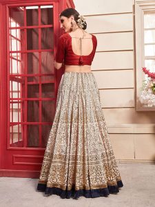 Powder Pink Phantom Silk Bridesmaid Party Wear Lehenga Choli With Dupatta