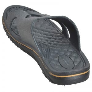 Men's Black Colour Rubber Sandals