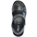 Men's Black Colour Synthetic Leather Sandals