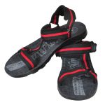 Men's Black Colour PU Sandals