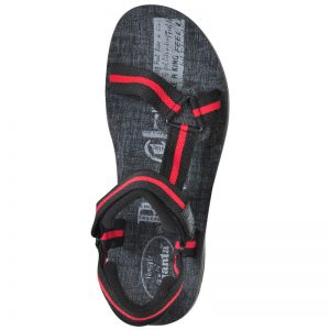 Men's Black Colour PU Sandals