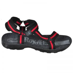 Men's Black Colour PU Sandals