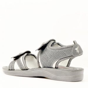 Kid's Grey Colour Synthetic Leather Sandals