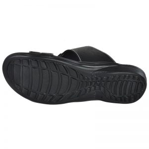 Men's Black Colour Synthetic Leather Sandals