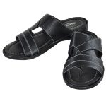 Men's Black Colour Synthetic Leather Sandals