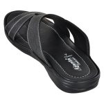 Men's Black Colour Synthetic Leather Sandals