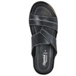 Men's Black Colour Synthetic Leather Sandals