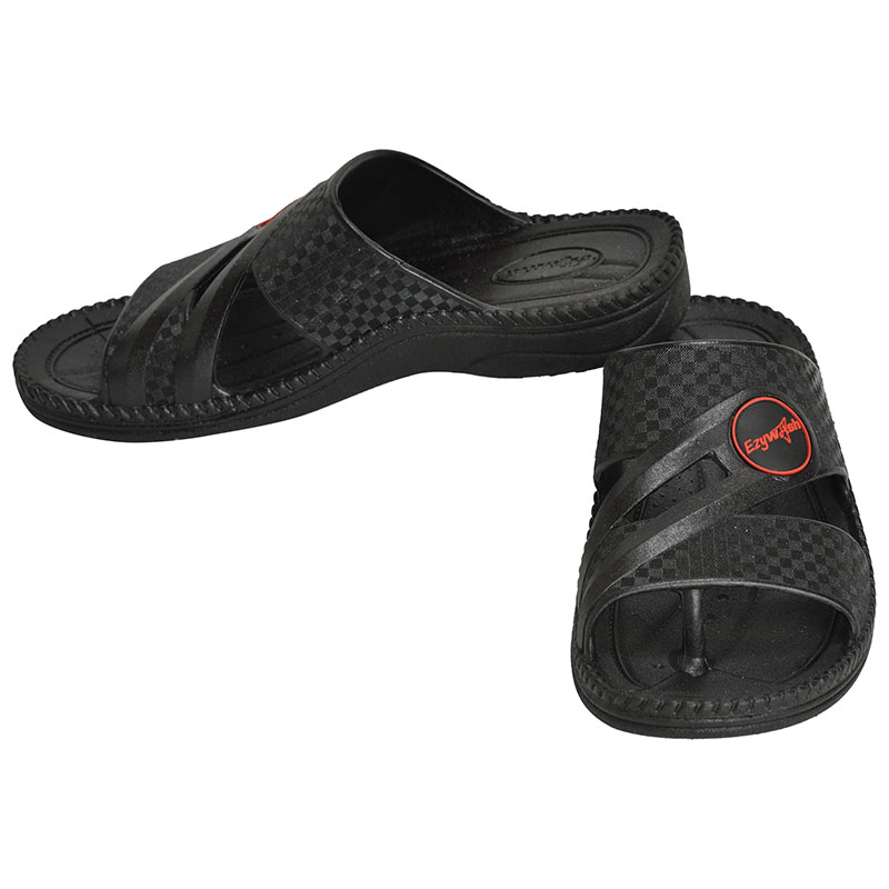 Black colour online slippers