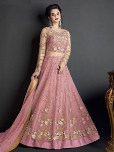 Heavy Net With Embroidery Work Anarkali Suit