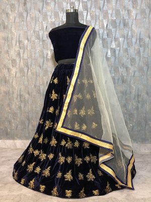 Original Micro Velvet Embroidery Lehenga Choli