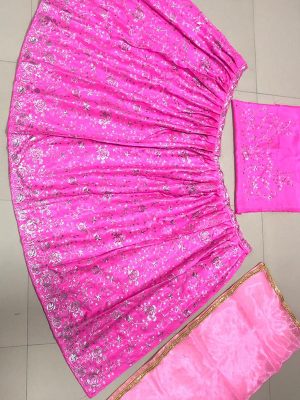 Pure Organic Heavy Rayon Pink Lehenga Choli