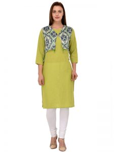 Perrot Green Reyon Print Kurti