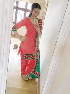 Peach Color Salwar Suit In Cotton Fabric