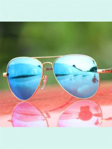 Golden And Blue Color Sunglasses